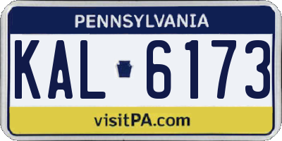 PA license plate KAL6173