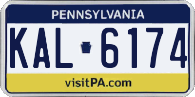 PA license plate KAL6174