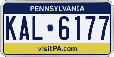 PA license plate KAL6177