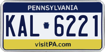 PA license plate KAL6221