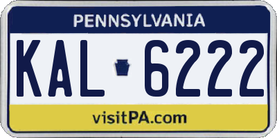PA license plate KAL6222
