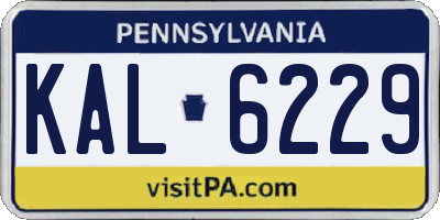 PA license plate KAL6229