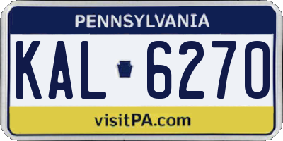 PA license plate KAL6270