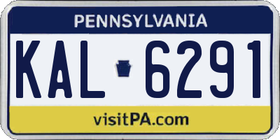 PA license plate KAL6291