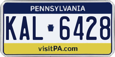 PA license plate KAL6428