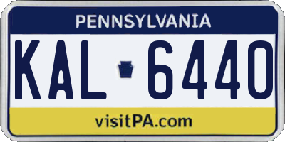 PA license plate KAL6440