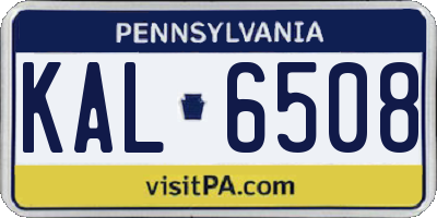 PA license plate KAL6508