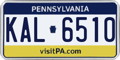 PA license plate KAL6510