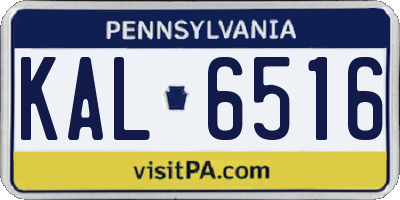 PA license plate KAL6516