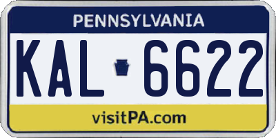 PA license plate KAL6622