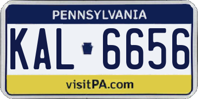 PA license plate KAL6656