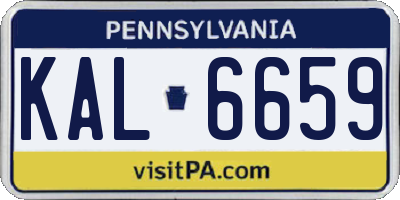 PA license plate KAL6659