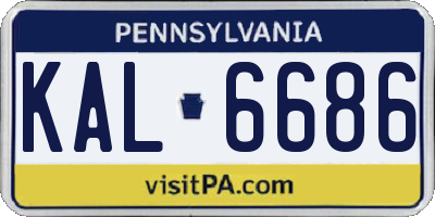 PA license plate KAL6686