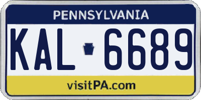 PA license plate KAL6689