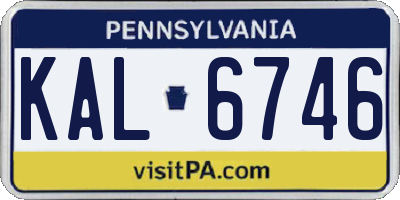 PA license plate KAL6746