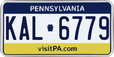PA license plate KAL6779