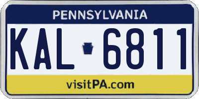PA license plate KAL6811