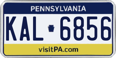 PA license plate KAL6856