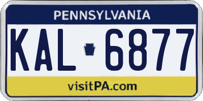 PA license plate KAL6877
