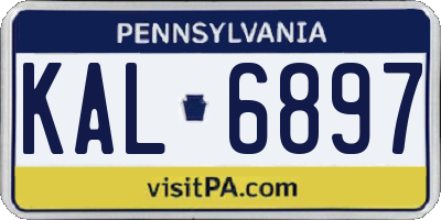 PA license plate KAL6897