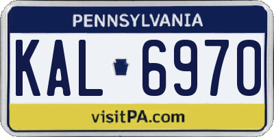 PA license plate KAL6970