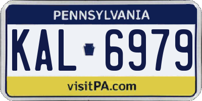 PA license plate KAL6979