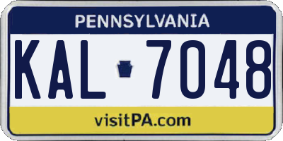 PA license plate KAL7048