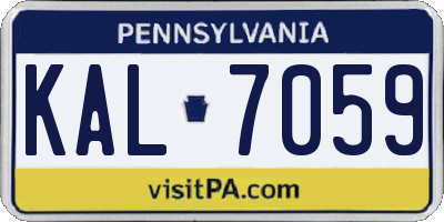 PA license plate KAL7059