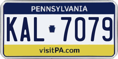 PA license plate KAL7079