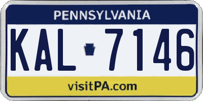 PA license plate KAL7146