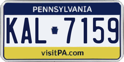 PA license plate KAL7159