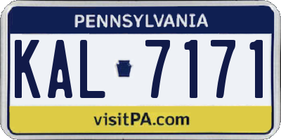 PA license plate KAL7171