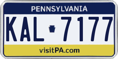 PA license plate KAL7177
