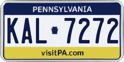 PA license plate KAL7272