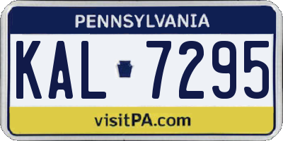 PA license plate KAL7295