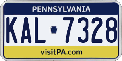 PA license plate KAL7328