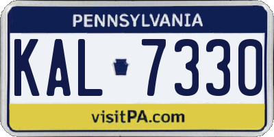 PA license plate KAL7330