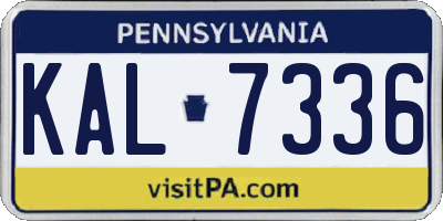 PA license plate KAL7336