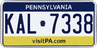 PA license plate KAL7338