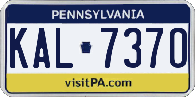 PA license plate KAL7370