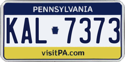 PA license plate KAL7373