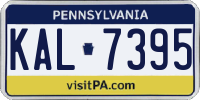PA license plate KAL7395