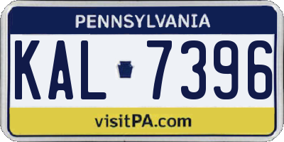 PA license plate KAL7396