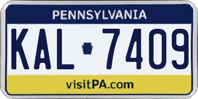 PA license plate KAL7409