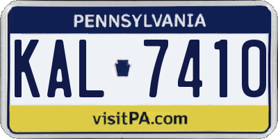 PA license plate KAL7410