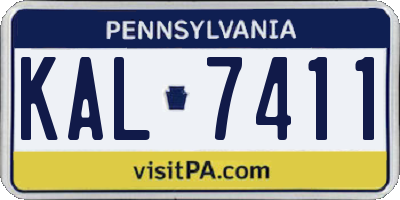 PA license plate KAL7411