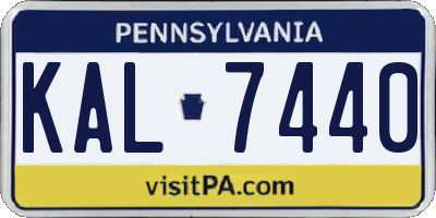 PA license plate KAL7440