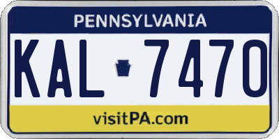 PA license plate KAL7470