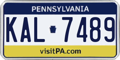 PA license plate KAL7489