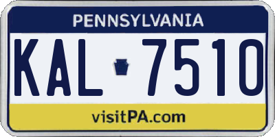 PA license plate KAL7510
